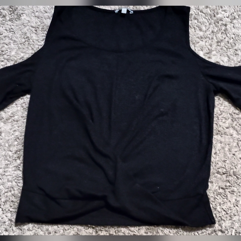 Charlotte‎ Russe Off The Shoulder Top Women's Sz Large Color Black College...